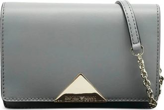 Emporio Armani Borsa a tracolla Astrid in pelle con catena - Grigio