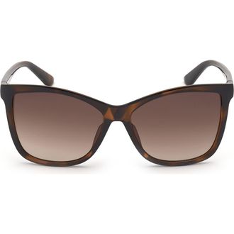 Guess Square Sunglasses in Dark Havana /Gradient Brown at Nordstrom Rack