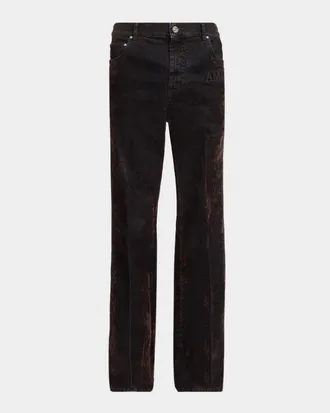 Amiri Men & apos;s Flock MA Fit Five-Pocket Pants