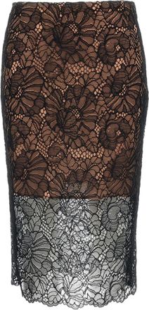 Rotate Lace Midi Pencil Skirt