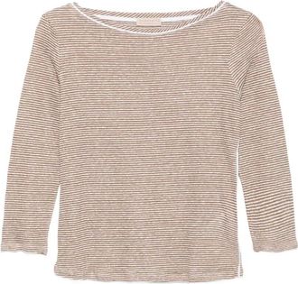 Purotatto Boat-Neck 3/4 Sleeves Blouse