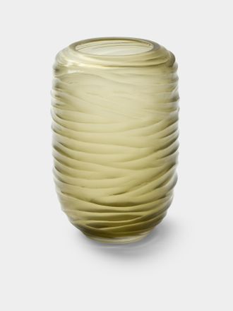 Micheluzzi Glass Rullo Laguna Onde Hand-Blown Murano Glass Vase (9in/23cm)