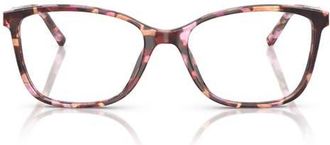 Dolce & Gabbana 52mm Rectangular Optical Glasses in Havana Pink Pearl/demo Lens at Nordstrom