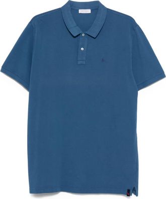 Gran Sasso Polo in cotone con ricamo - Blu