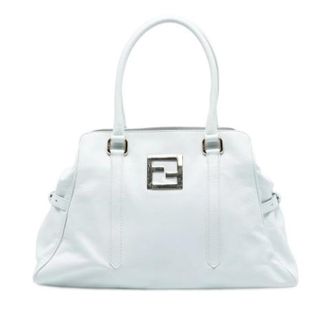 Fendi Pre-owned Leather Tote - Dames - Vintage Handtas - Wit - ONE Size - Leer - Vintage