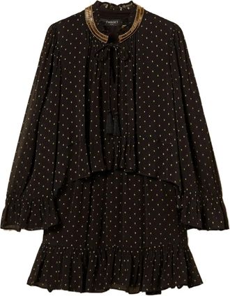 Twin-Set Georgette jurk - Zwart