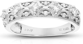 Vir Jewels 1/3 cttw Round Cut Lab Grown Diamond Prong Set Engagement Ring.925 Sterling Silver