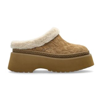 Coach Slippers, female, Beige, Size: 10 US Cecelia Platform Shoes