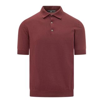 FILIPPO DE LAURENTIIS Polo Shirts, male, Red, Size: 2XL Polo MC Crepe