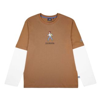 New Balance x Zero Per Zero Colorblock Long Sleeve Tee Asia Sizing Brown White NDA47013-BEI
