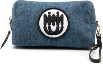Miu Miu Pre-owned Clutches, female, Blue, Size: ONE SIZE Pre-owned Denim Wallet
