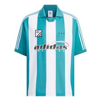 adidas Trefoil Logo Play Football Graphic Polo Shirt Asia Sizing Blue White IW6307