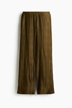 H&M Schlupfhose aus Crinklestoff - Dunkles Khakigr&uuml;n