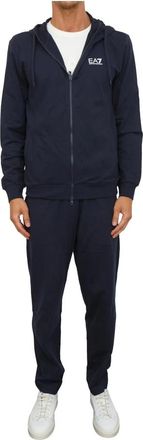 Emporio Armani Tracksuit - Heren - Trainingspakken - Blauw - XL - Katoen - Fitness