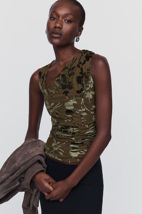 Hutch Asymmetrical Velvet Top