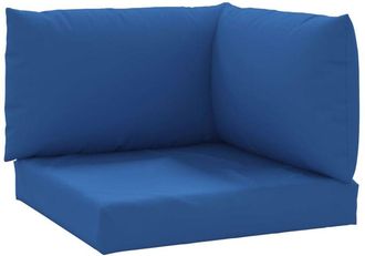 vidaXL Cojines Para Palets 3 Unidades Tela Oxford Azul Vidaxl