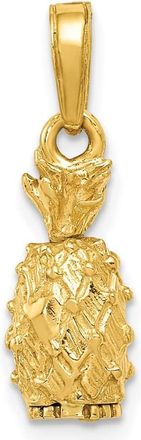 Diamond2Deal 10k Yellow Gold 3-D Pineapple Pendant