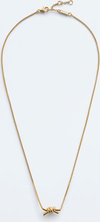 Bottega Veneta Knot Necklace - Gold - Women - 100% Sterling Silver