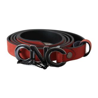 Costume National Rood Leren Mode Riem Itali&euml; - Dames - Riemen - Rood - ONE Size - Leer - Accessoires