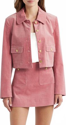 LoveShackFancy Aylin Corduroy Jacket In Rose