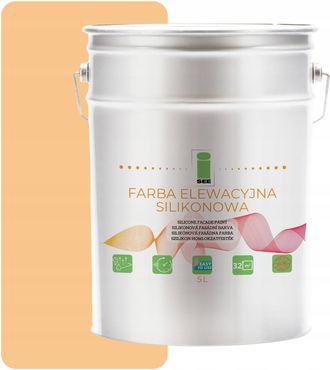 OEM Pintura De Fachada De Silicona Beige C&aacute;lido 5l Permeable Al Vapor+