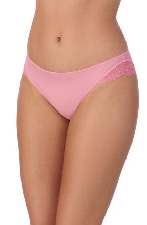 OnGossamer Luxe Lace Low Rise Bikini Briefs in Plumeria at Nordstrom, Size X-Small