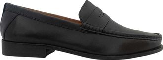 Firetrap Heren The Sovereign leren penny loafers (Zwart)
