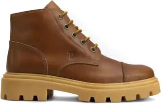 Tod's Bootie - Heren - Veterlaarzen - Bruin - 41 EU - Leer - Schoenen