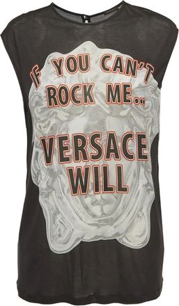 Versace T-shirt met Medusa-print - Zwart