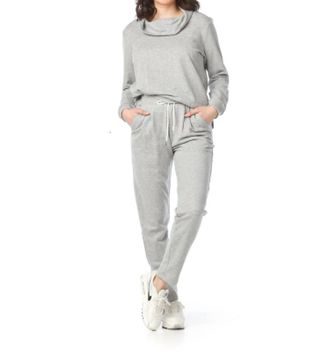 Papillon Oversized Sweater With Ribbed Hem & Cuffs In Grey