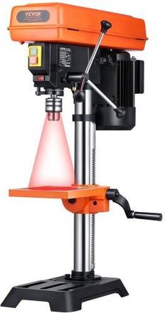 OEM Taladro De Banco De 254 Mm, Motor De Inducci&oacute;n 550 W, Velocidad Variable De 550/950/1500/2000/2500 Rpm, Mesa De Trabajo Inclinable De 0 A 45&deg;, Posicio