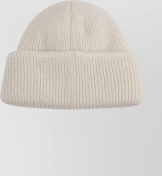 Jacquemus ribbed wool hat featuring logo cuff