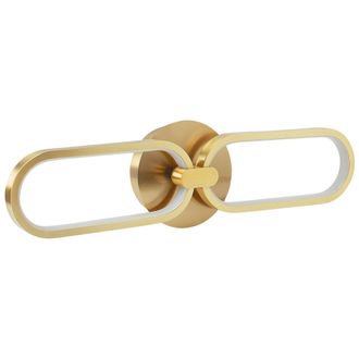 Beliani L&aacute;mpara De Pared Led De Metal Dorado Pantalla Iluminaci&oacute;n C&aacute;lida Krang