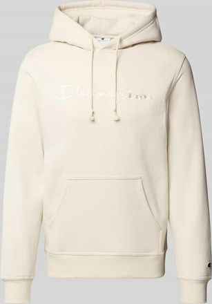 Champion Hoodie mit Label-Stitching in Offwhite, Größe XXL