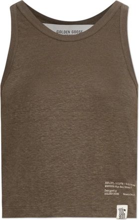 Golden Goose Linnen Camisole - Dames - Tops zonder mouwen - Bruin - S - Linnen - Tops