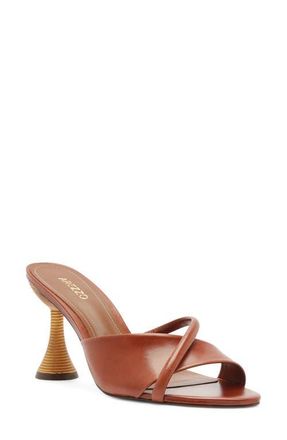 Arezzo Luca High Pointed Toe Slide Sandal in Burnt Wood at Nordstrom, Size 5.5