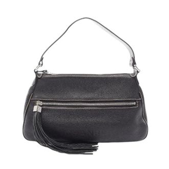 Chanel Pre-owned Leather chanel-bags - Dames - Pre-owned - Zwart - Maat: ONE Size Leer