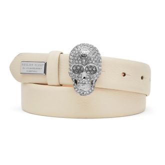 Philipp Plein Dames, Accessoires, Beige, Maat: 90 CM Leer