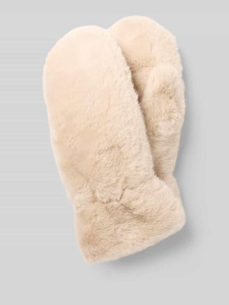 b.young B.Young Handschuhe aus Kunstfell Modell Wolfie in Beige, Gr&ouml;&szlig;e 1