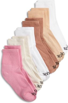 Hue 6-Pack Mini Crew Socks in Beauty Pack at Nordstrom, Size 9