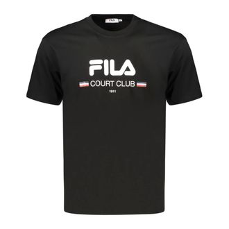 Fila T-Shirts, male, Black, Size: 2XL Short-Sleeved T-Shirt