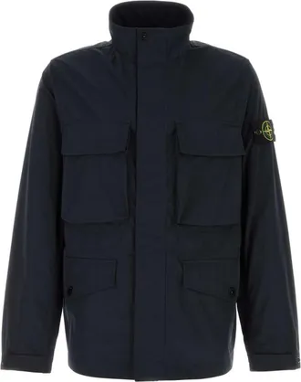 Stone Island Navy Blue Logo Jacket