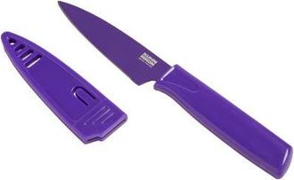 Kuhn Rikon Colori Non-Stick Straight Paring Knife with Safety Sheath, 4 inch in Purple at Nordstrom