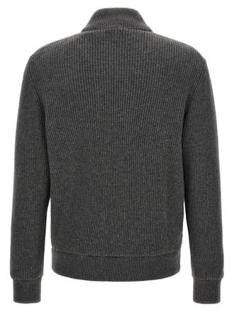 Brunello Cucinelli Suede-Front Hybrid Jacket - Gray