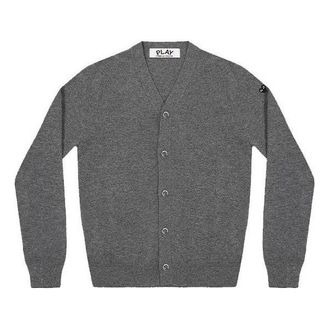 Comme Des Gar&ccedil;ons Cardigan Black Sleeve Emblem Grey AZ-N046-051-3