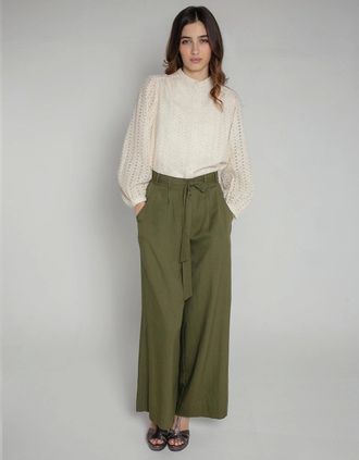 Nooki Design Womens Fifi Trouser in Khaki - Tan - Size: 12/10