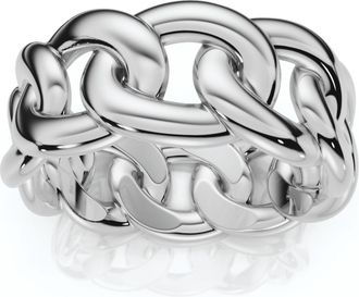 Pompeii3 Mens Solid Heavy 8mm 14k Gold Cuban Link Ring