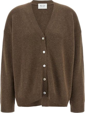 Be You Cardigan - Dames - Vesten - Bruin - L - Kasjmier - Truien & Vesten