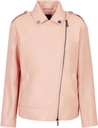 A|X Armani Exchange Roze Bikerjack voor vrouwen - Dames - Zomerjassen - Roze - S - Jassen