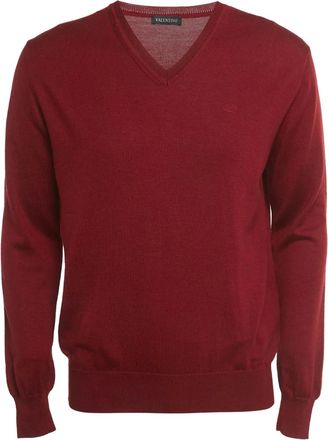 Valentino Maglione con scollo a V - Rosso